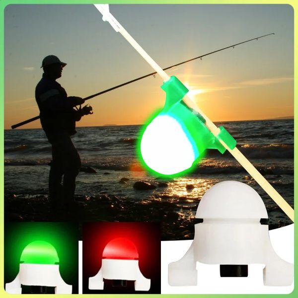 10PC Allarme morso da pesca notturno promemoria intelligente elettronico LED indicatore di allarme luce morso di pesce luce attrezzi da pesca all'aperto 240305