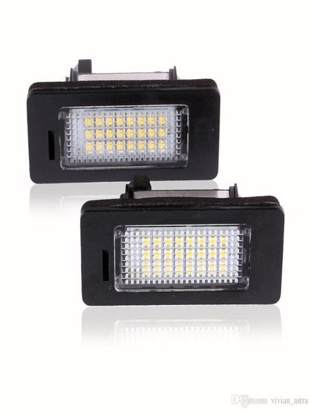 Fácil instalação led luzes da placa de licença smd3528 6000k luz da placa número para bmw e82 e88 e90 e92 e93 e39 e60 sedan m5 e70 x5 e71 e724007407