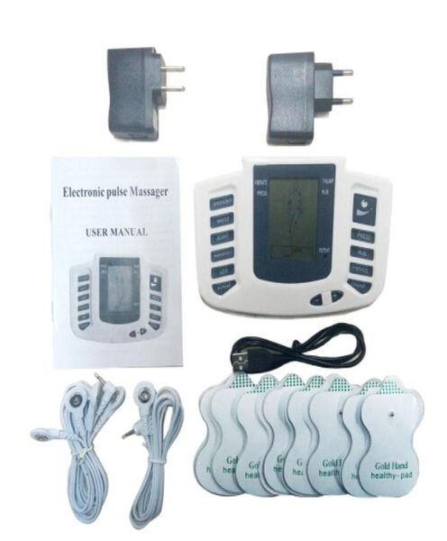 Estimulador elétrico corpo inteiro relaxar terapia muscular massageador massagem pulso dezenas acupuntura máquina de cuidados de saúde 16 pads6155902