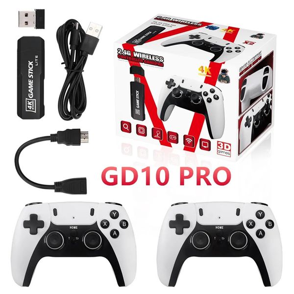 GD10 PRO Video Game Stick Console 2.4G Dual Wireless Controller Game HD TV 4K 64G 37000+ 128G 41000+ 256GB 58000+ Jogos Retro Games Handle Gamepad