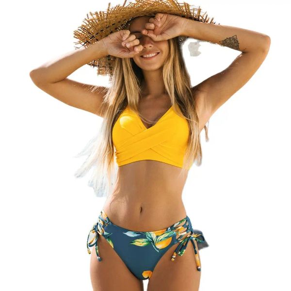 Conjunto de biquíni sexy 2024 tankini conjunto push up senhora feminino sólido maiô beachwear banho vestido brasileiro terno de natação tankini