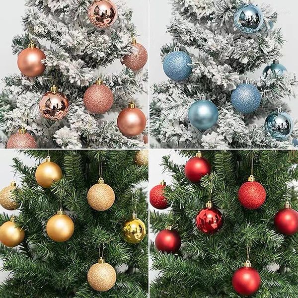 Decoração de festa 24pcs enfeites de árvore de bola de Natal para decoração de casa Halloween ano navidad pingente acessórios