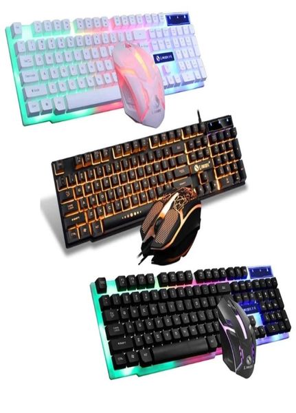 GTX300 USB Kablolu 104 Tuşlar RGB Arka Işığı Ergonomik Oyun Fare Klavye Kombinasyonları Set Bilgisayar Masaüstü Dizüstü Dizüstü Bilgisayar Gamer7559536