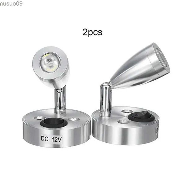 Lâmpada de parede 2pcs DC12V 3W 6000K branco frio LED Spot luz de leitura RV caravana acampamento barco parede lâmpada de cabeceira barco casa trailer iluminação interior