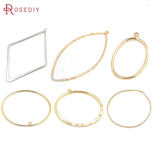 Anhänger Halsketten 18K Gold Farbe Messing Runde Oval Charms Anhänger Hohe Qualität DIY Schmuck Machen Liefert Halskette Ohrringe Zubehör für