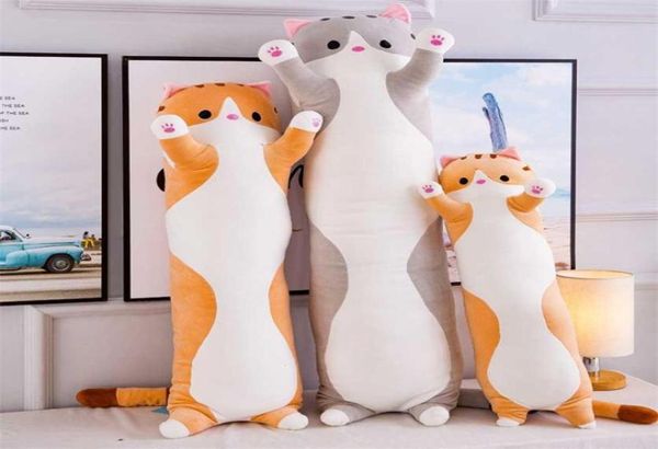 110 cm große Wurstkatze Plüschtiere Kuscheltiere Kawaii Plüschtier Weiche Puppen Schlafkissen Baby Begleiter Geburtstagsgeschenke für Kinder 2205341191