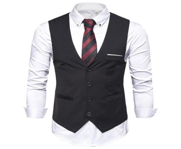 6xl tamanho grande masculino preto azul vermelho vestido colete colete para homens sem mangas blazer negócios casual terno coletes formal chaleco hombre 23475686