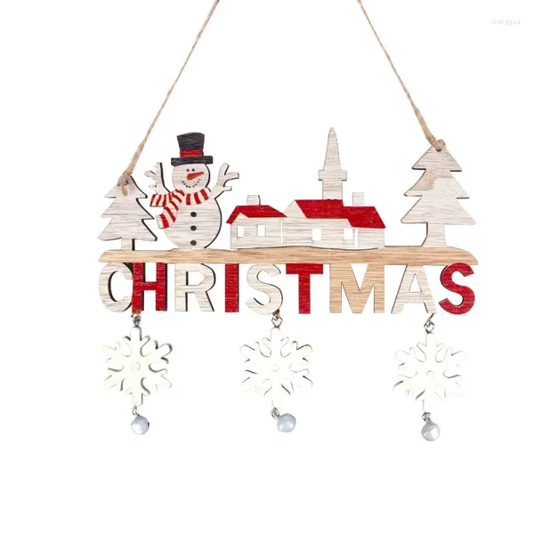 Рождественские украшения, деревянные дверные подвесные украшения, настенные рождественские украшения, веселое украшение для дома, 2024 год, подвески Naviidad