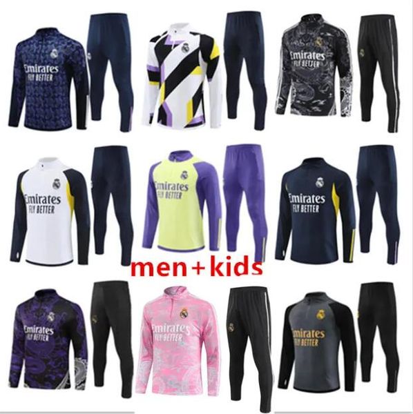 2023 24 Tute da calcio Set Real madrids TUTA set 22 23 24 kit da calcio per uomo e bambino chandal futbol survêtement madrides TRAINING tuta da calcio giacca666