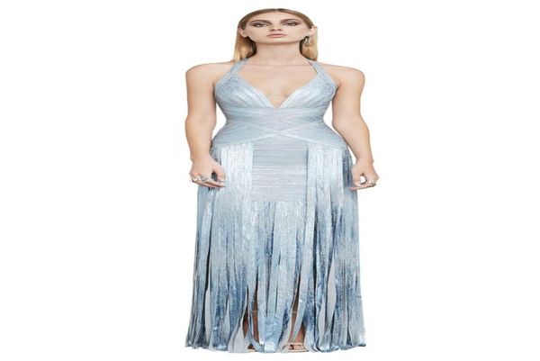 Последний дизайнер HL Vneck Русалка Пром платья Сексуальное вечернее платье для скульптуры тела Элегантные длинные вечерние костюмы подружки невесты H7629962943