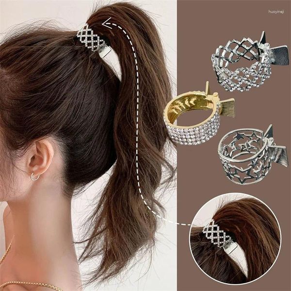 Accessori per capelli 2024 Perla Strass Ragazza Coda di cavallo alta Clip Fissa Artiglio a forcina Copricapo con senso avanzato