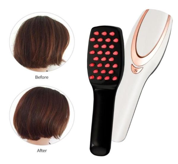 Spazzole per capelli elettriche Pettine Obecilc Testa vibrante Massaggiatore per sollievo relax con cura anti-perdita di crescita della luce LED laser3773641