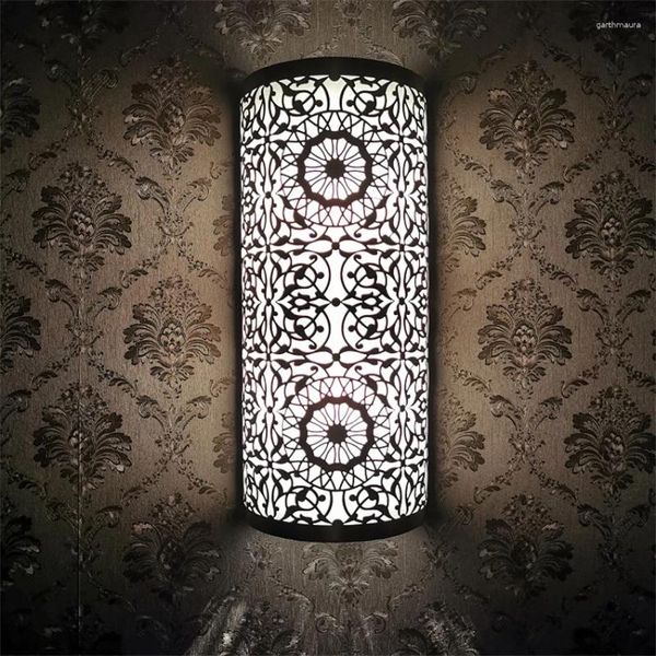 Wandlampen, marokkanische Vintage-Bronze, graviert, für Wohnzimmer, Restaurant, El-Studie, Wandlampen, Lichter, Dekoration, LED-Beleuchtung