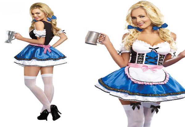 Vocole Damen Sexy Biermädchen Deutsches Oktoberfest Bayrisches Kostüm Festival Karneval Party Kostüm Bar Maiden Clothing5990355