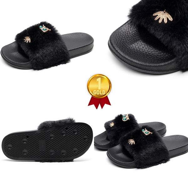 Gai designer chinelos preto cinza feminino verão sandálias de salto qualidade moda chinelos de pelúcia impresso chinelos planos praia sandálias planas clássicas 36-41