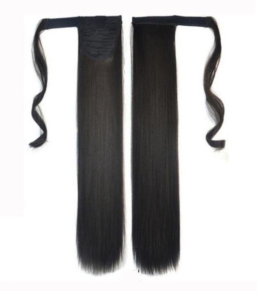 Evermagic cabelo humano rabo de cavalo envoltório clipe em extensões de cabelo humano em linha reta 1426 polegada cabelo remy brasileiro 100g por pacote3299178