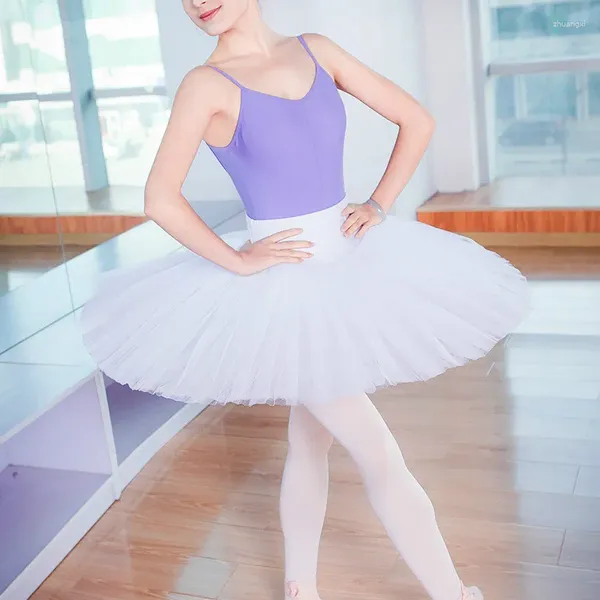 Palco desgaste profissional dançarino dancewear adulto traje clássico vestido de dança 8 camadas design de fio duro ballet tutu saias