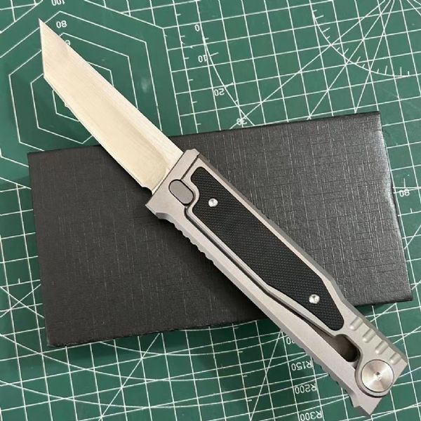 Theone balisong faca dobrável de balanço livre d2 lâmina cnc alça de alumínio facas de bolso de gravidade bm42 ferramentas edc melhor qualidade