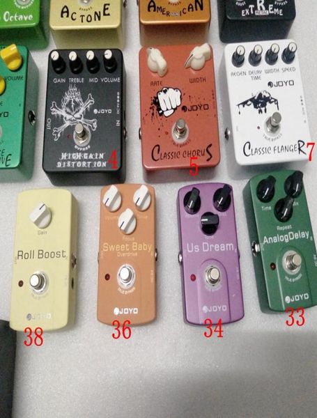 Pedal de efeito de guitarra clássico de 5 tipos, escolha pedal de efeito de refrão analógico, distorção em stoc51753173