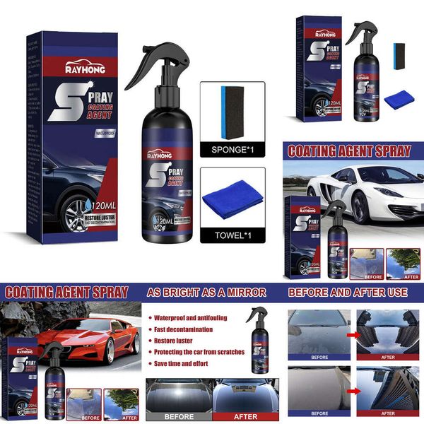 Nuovo kit di riparazione per auto spray nano ceramico antigraffio Protezione sigillante per vernice liquida con rivestimento in vetro ultra idrofobo