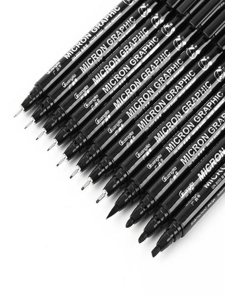 Penna da disegno Fineliner Ultra Fine Line Art Pen Inchiostro nero 005 01 02 03 05 08 Micron Drawing Office School Set4166980