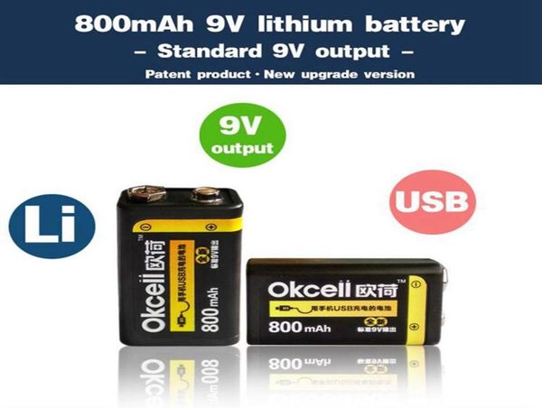 OKcell 9V 800mAh USB ricaricabile Lipo modello di batteria microfono per elicottero RC parte di alta qualità a531044374