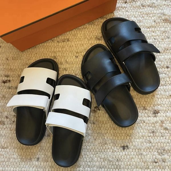 Designer-Sandalen, Plateau-Hausschuhe, Herren-Damen-Slides, echtes Leder, Unterseite, Wildleder, Naturfell, Flip-Flops, Sommer, lässig, Strand, Marke, lässiger Außen-Slipper