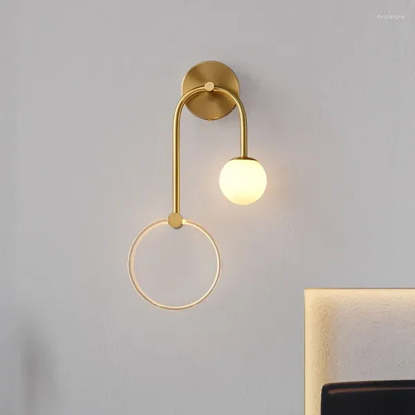 Wandleuchte Moderne Luxus-LED-Lampen Gold Schwarz Acryl Lampenschirm Wohnzimmer Schlafzimmer Küche Flurbeleuchtung Nordic Dekorativ