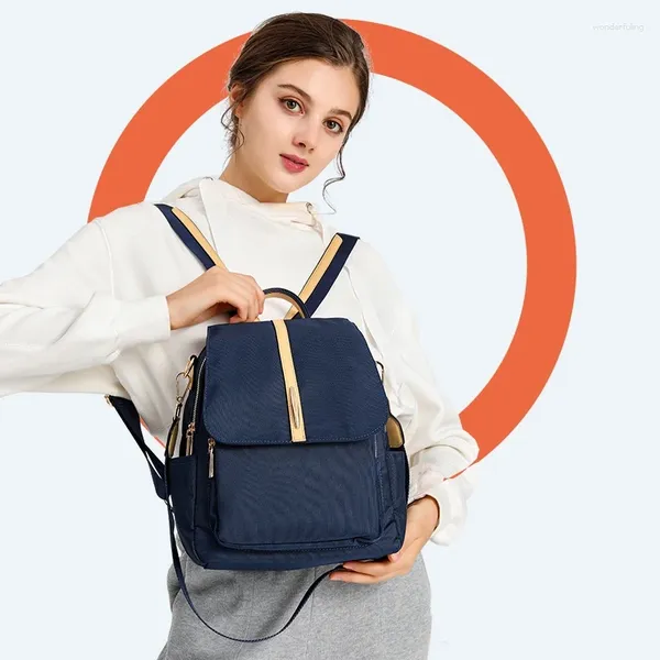 Marsupi Zaini in nylon moda Borsa retrò da donna Shopping bag Casual Studente scolastico Office Lady Spalla sottoascellare