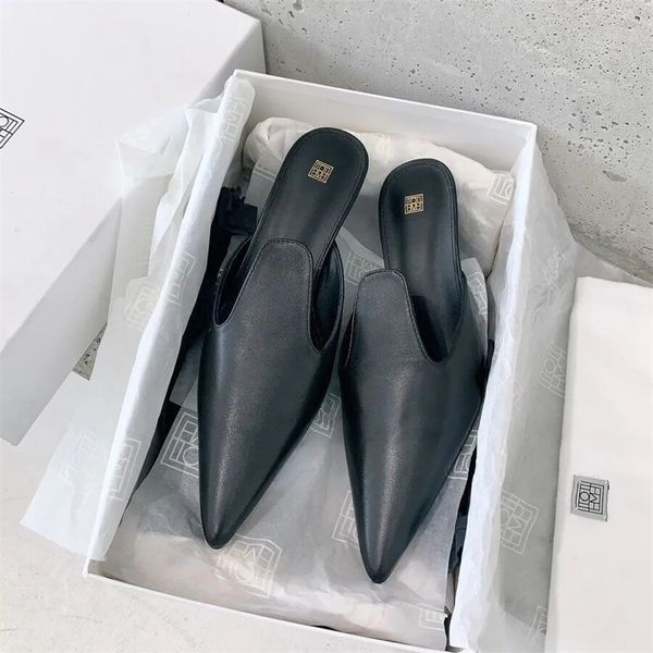 pantofole a punta da donna pacchetto testa pigro scarpe da mulo sandali modelli di design scarpe singole con tacco alto