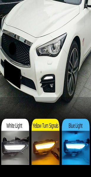 1 Coppia Auto Paraurti Anteriore Lampada Della Nebbia Giorno Corsa E Jogging Luce DRL Lampada Della Luce di Segnale per Infiniti Q50 Q50S Sport Modello 20142020 261304GA0A8415785