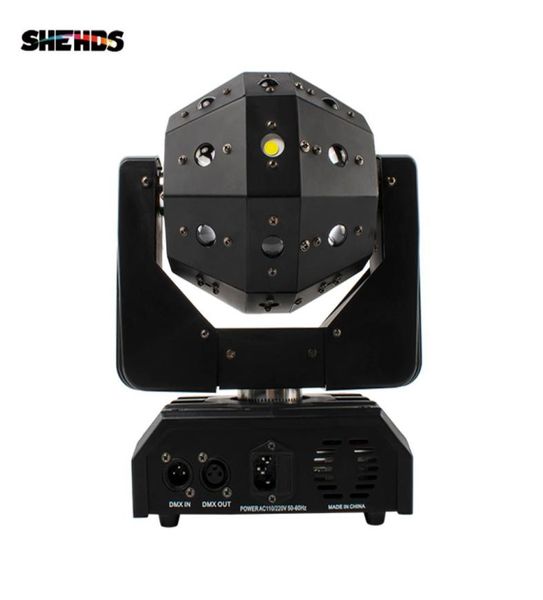 SHEHDS Professionelles Bühnenlicht, 16 x 3 W, LED-Fußball-Beam, Laser-Moving-Head-Licht, RGBW, Rot, Grün, Laser-Blitz, Stroboskop, bunter Stein, 8634116