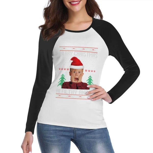 Shirts Frohe Weihnachten Ya Filthy Animals, Ya Filthy Animal Sweater, Lustiger Weihnachtspullover, Lustige Hässliche Weihnachten, Chri Langarm-T-Shirts