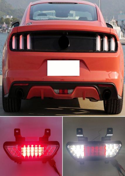 1PCS Für Ford Mustang 2015 2016 2017 2018 2019 2020 Auto LED Reflektor Hinten Nebel LampBrake Licht Backup Lampe hinten Stoßstange Light2666441