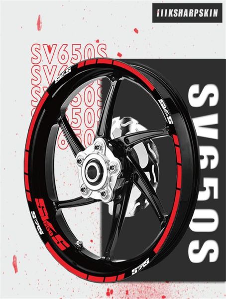 Adesivi riflettenti per la protezione della striscia dell'anello interno del motociclo, loghi e decalcomanie per la decorazione delle ruote, per SUZUKI SV650S SV 650S2054891