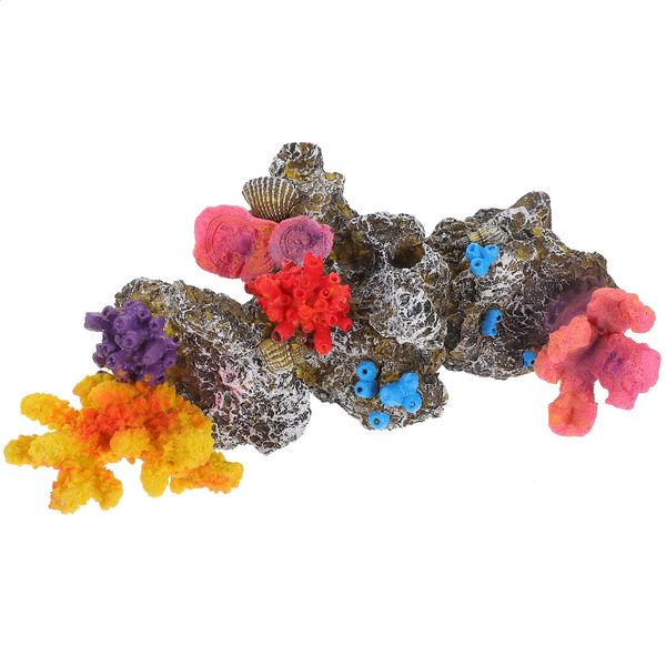 Decorazioni per acquari in corallo artificiale Grandi accessori per tartarughe per piante d'acquario Ornamenti per accessori medi Betta 240226