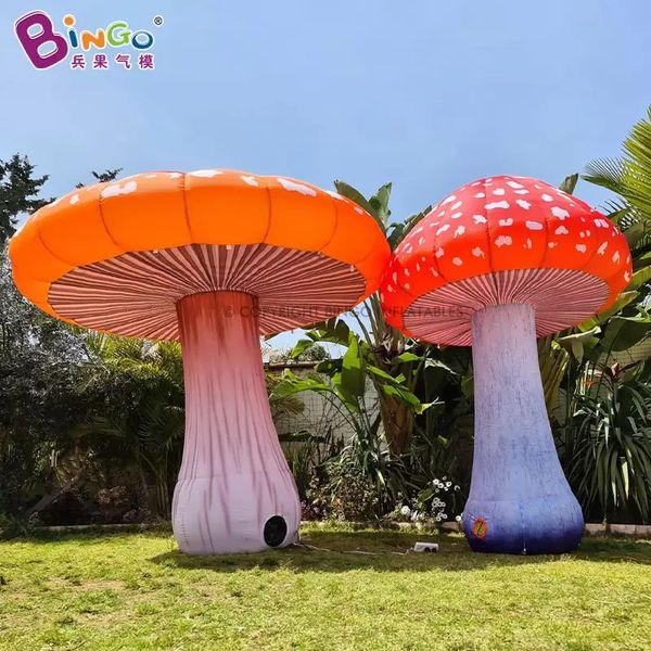 atacado Personalizado 7M de Altura Inflável Gigante Realista Cogumelo BalloonModels Plantas de Cogumelo Artificiais Para Decoração Ao Ar Livre Com Ventilador de Ar Brinquedos Esportes