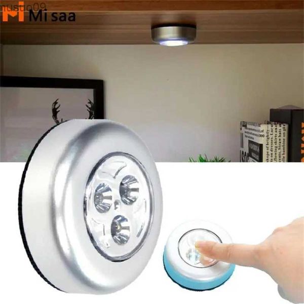 Lâmpada de parede 1pc vara luz de parede push stick na lâmpada controle toque uso proteção para os olhos para casa cozinha quarto clap luzes lâmpada redonda pequena