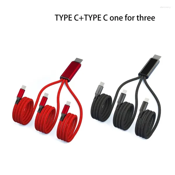 1 USB C - Multi 3 Tip Port Şarj Cord 5V 2A Cep telefonları için hızlı şarj kablosu