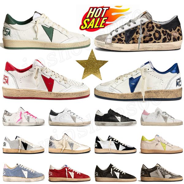 Golden Goose Ball-Star Low GGDB Super-Star Sneakers Scarpe da ginnastica dorate Scarpe casual firmate Golden Gooooose Uomo Donna Ball Star Dirty Old  【code ：L】