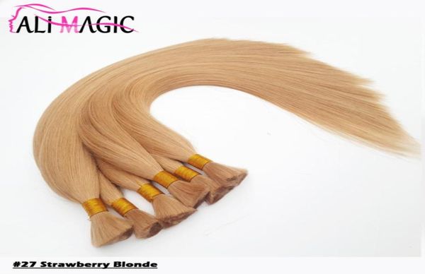 Morango loira cabelo humano em massa para trança 18quot20quot22quot24quot remy cabelo europeu reto 100 cabelo cru natural 7680446