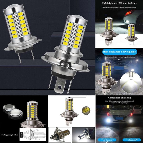 Nuovo H4 H7 faro fendinebbia per auto lampadine a LED Auto DRL lampade da corsa fascio alto e anabbagliante Super White Bright 6000K 12V