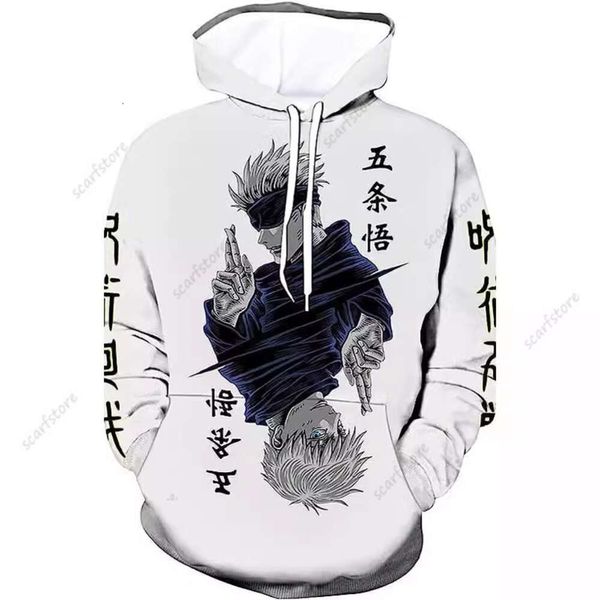 Büyü Dönüş Battle Anime Sweater 3D Dijital Baskı Erkek Hoodie 2023 İlkbahar ve Sonbahar Gevşek Uzun Kollu Ceket