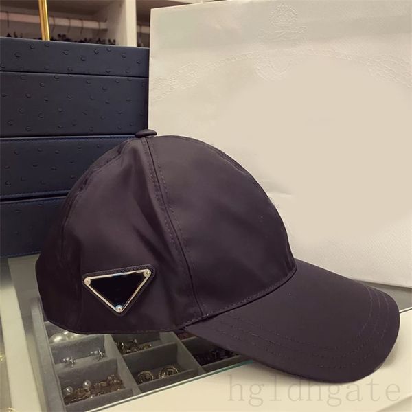 Cappelli firmati da donna in nylon riciclato alla moda con casquette triangolare in metallo per feste campeggio picnic occasioni di svago berretto da baseball da uomo PJ051 G4