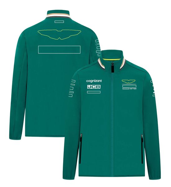 Giacca Softshell F1 2024 Team Formula 1 Racing Giacca da uomo con cerniera intera Giacca da pilota Stand-up Giacche antivento Cappotto personalizzato