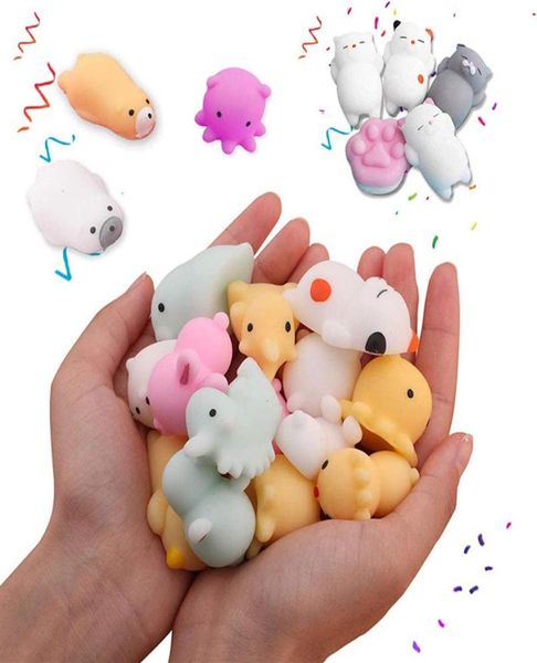 Páscoa 50pcs Squishies Kawaii Soft Silicone Toys Mochi Toy Antistress Squeeze Mini Squishy Lento Subindo para Crianças Alívio do Estresse Pla4064368