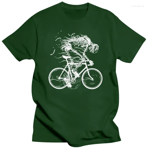 Magliette da uomo Ride Like Hell Skeleton Skull Bike Cycle T-shirt T-shirt in cotone per uomo maniche corte Vintage Incredibile girocollo