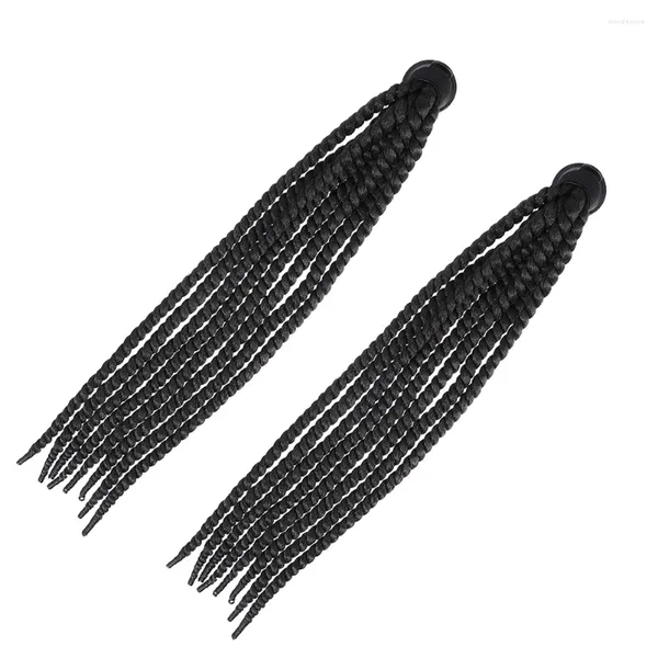 Caschi da moto 2 pezzi Dreadlocks Coda di cavallo Accessorio per arredamento per moto da donna Ornamento Decalcomania di moda Abs Miss