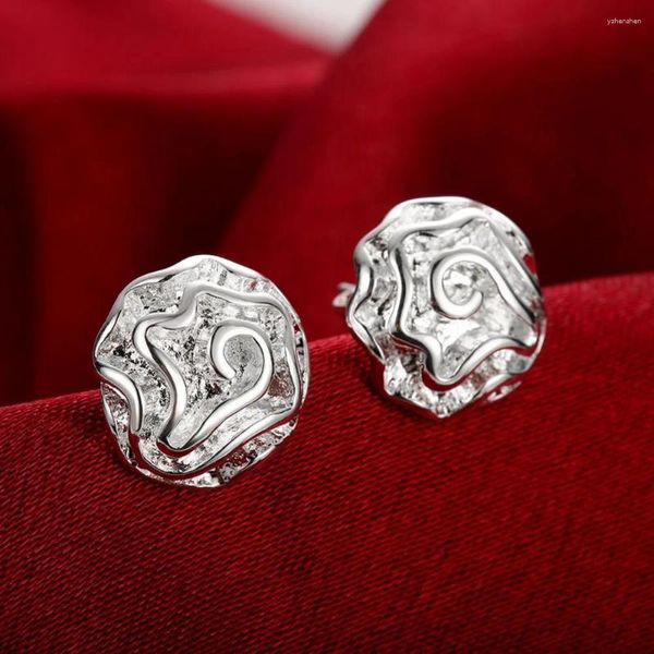 Ohrstecker Fabrik Direkt 925 Sterling Silber Ohrring Für Frau Hochwertige Modeschmuck Rose Blume Ohrstecker Urlaub Geschenke