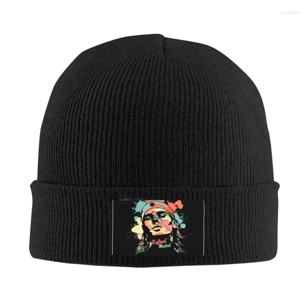 Berets Nadal Künstlerisches Porträt Skullies Beanies Caps Männer Frauen Unisex Hip Hop Winter Warme Strickmütze Erwachsene Tennis Stars Motorhaube Hüte